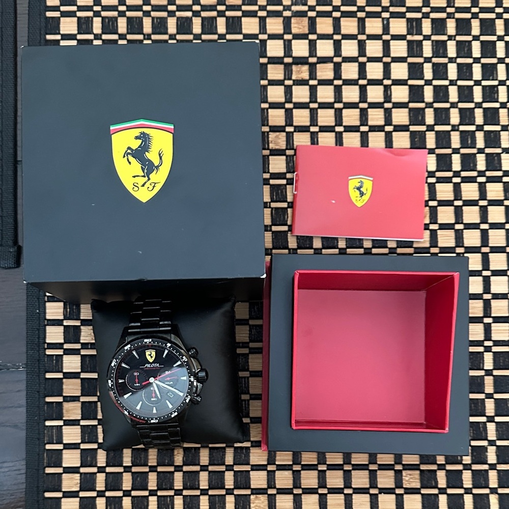 Ferrari Black and Red Men's Watch